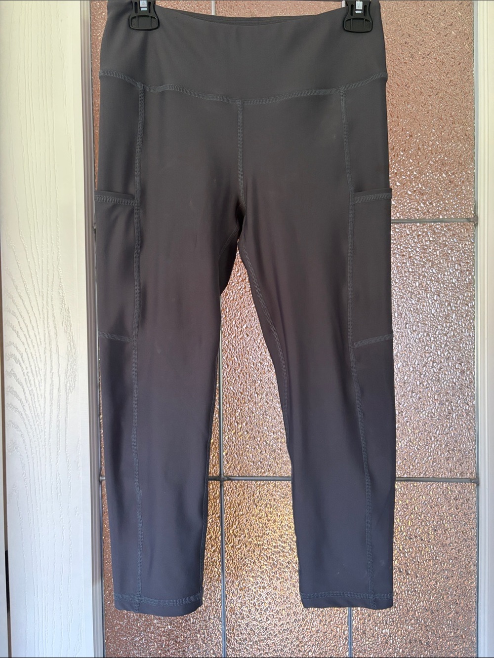 Silver Icing Women’s dark Grey Crop Track Pants with Side Pockets